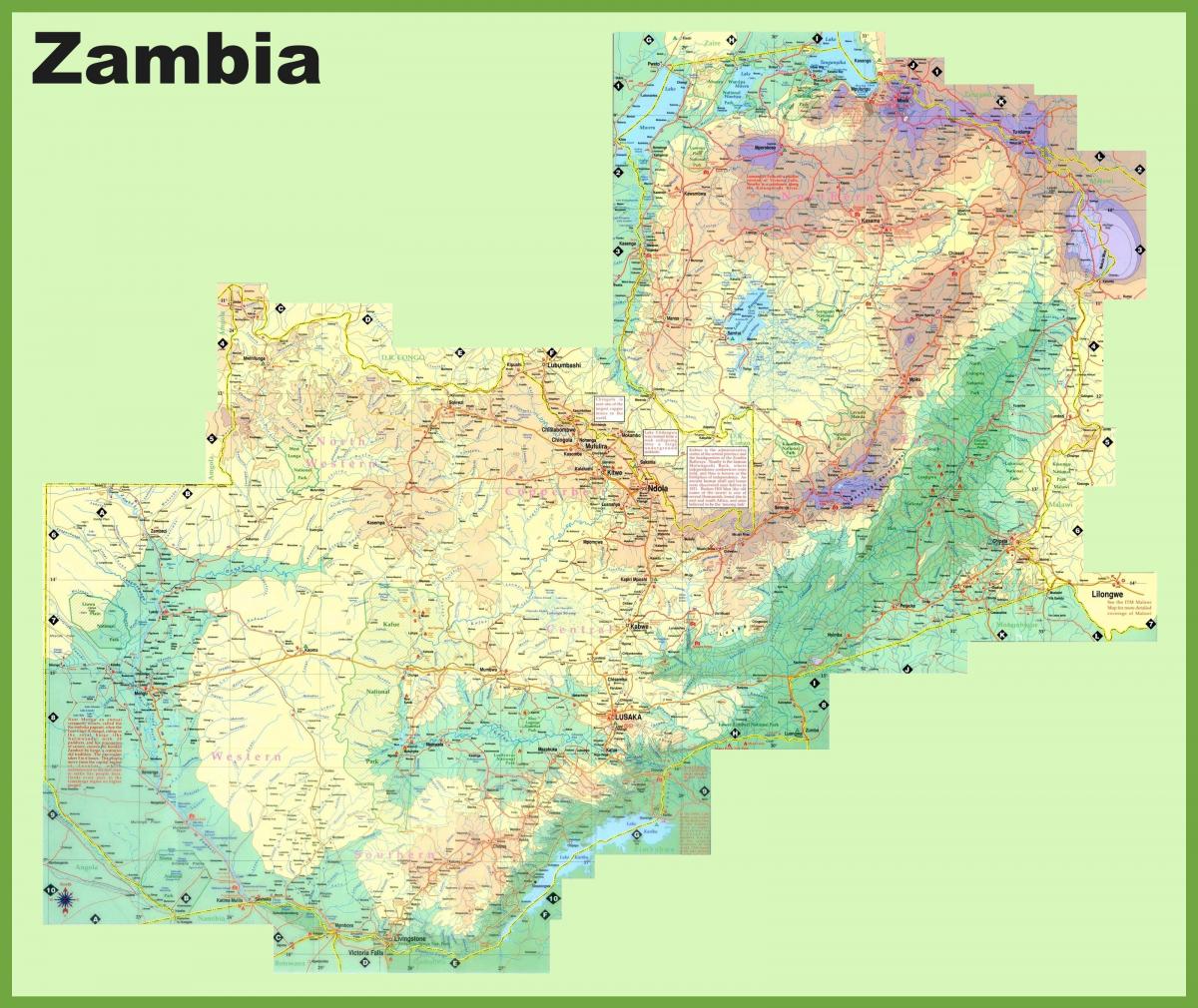 Zambiya kart əhalinin sıxlığı 