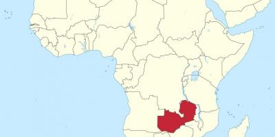 Kart Afrika göstərən Zambiya